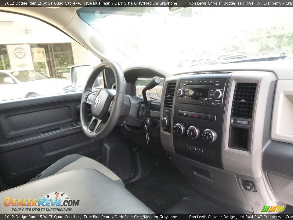2012 Dodge Ram 1500 ST Quad Cab 4x4 True Blue Pearl / Dark Slate Gray/Medium Graystone Photo #12