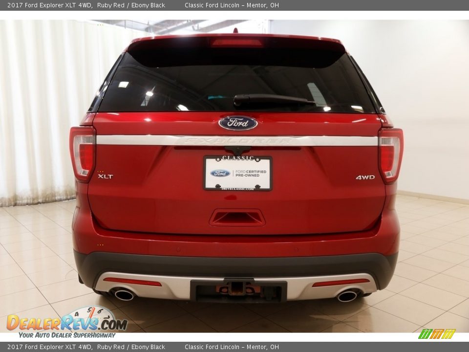 2017 Ford Explorer XLT 4WD Ruby Red / Ebony Black Photo #24