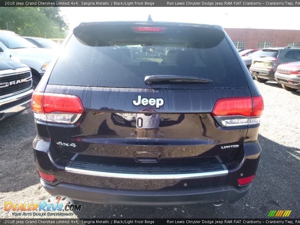2018 Jeep Grand Cherokee Limited 4x4 Sangria Metallic / Black/Light Frost Beige Photo #3