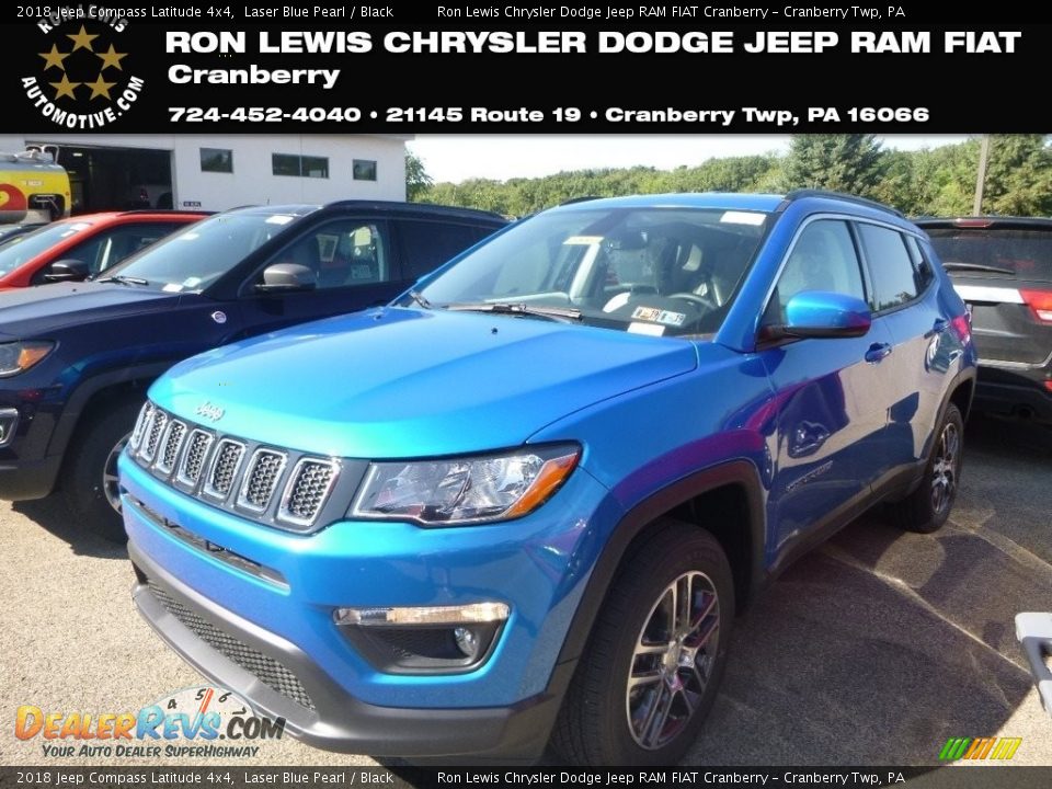 2018 Jeep Compass Latitude 4x4 Laser Blue Pearl / Black Photo #1