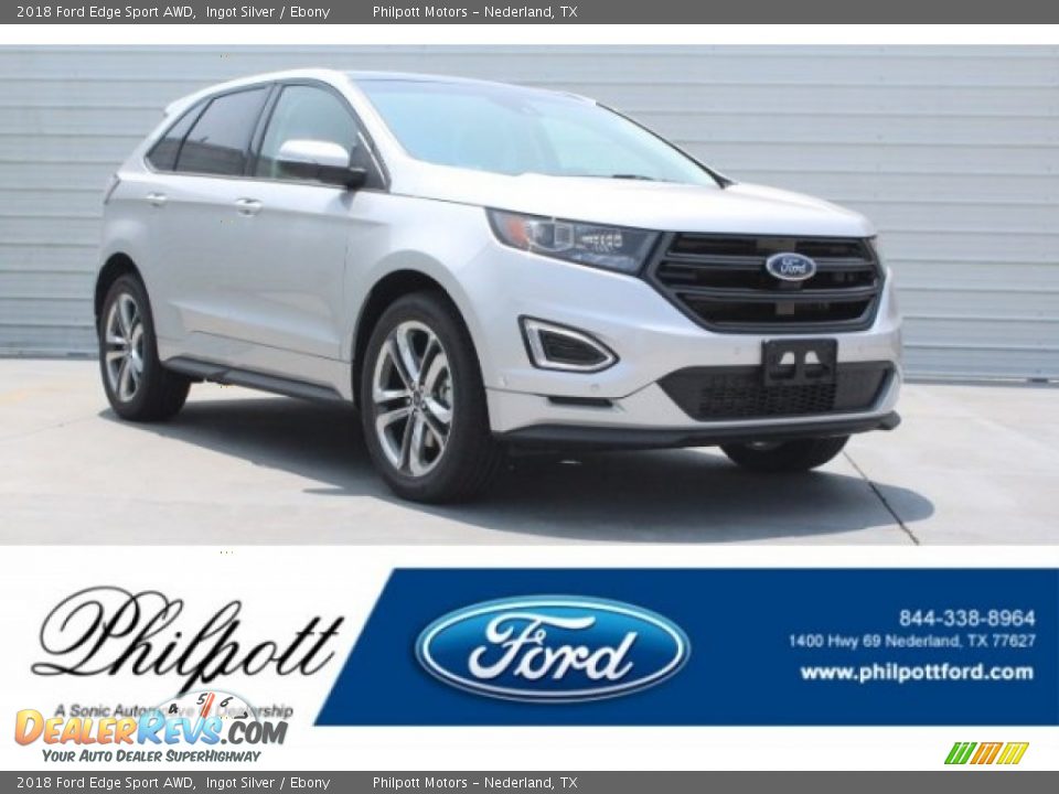 2018 Ford Edge Sport AWD Ingot Silver / Ebony Photo #1