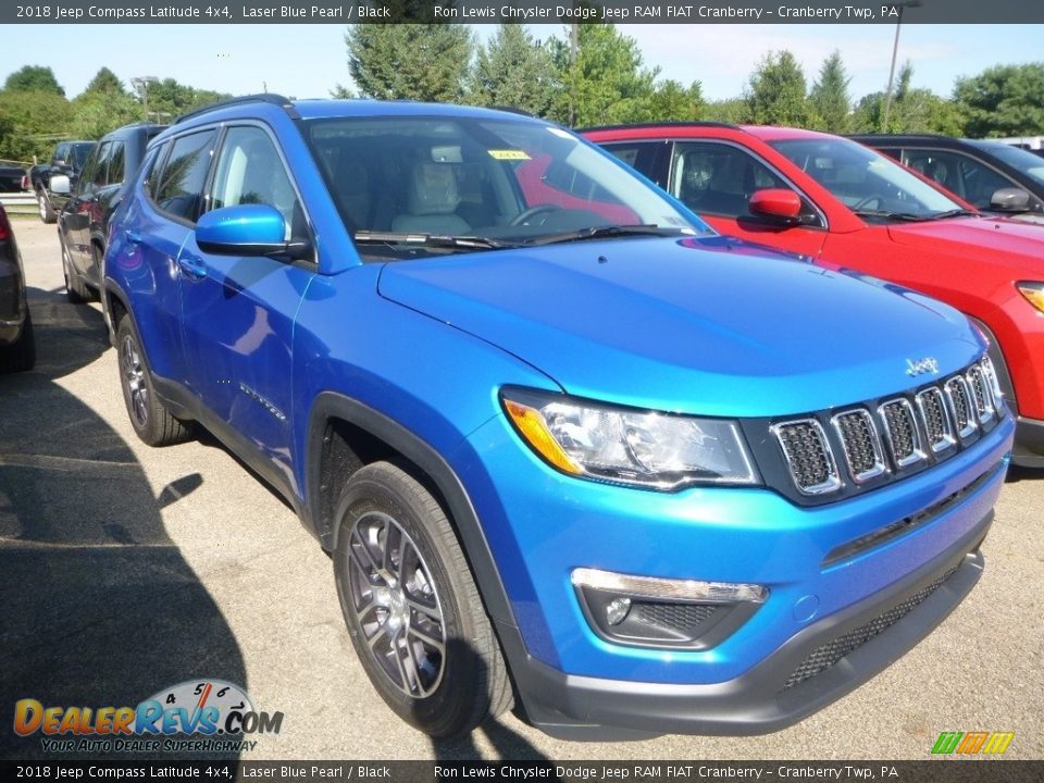 2018 Jeep Compass Latitude 4x4 Laser Blue Pearl / Black Photo #8