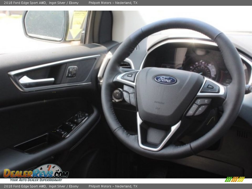 2018 Ford Edge Sport AWD Ingot Silver / Ebony Photo #26