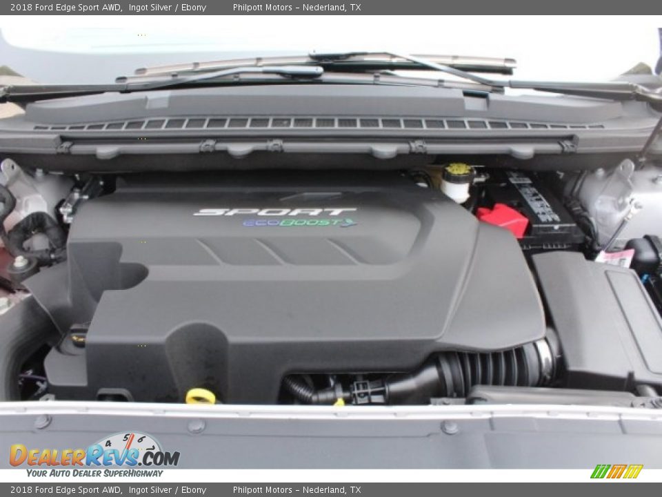 2018 Ford Edge Sport AWD Ingot Silver / Ebony Photo #34