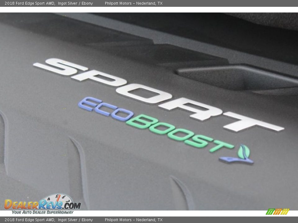 2018 Ford Edge Sport AWD Ingot Silver / Ebony Photo #35
