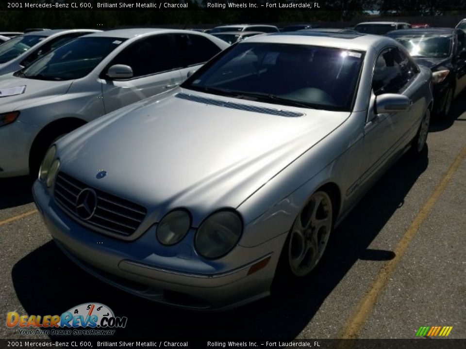 2001 Mercedes-Benz CL 600 Brilliant Silver Metallic / Charcoal Photo #1