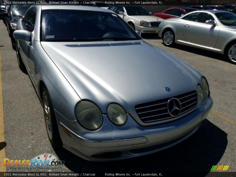 2001 Mercedes-Benz CL 600 Brilliant Silver Metallic / Charcoal Photo #2