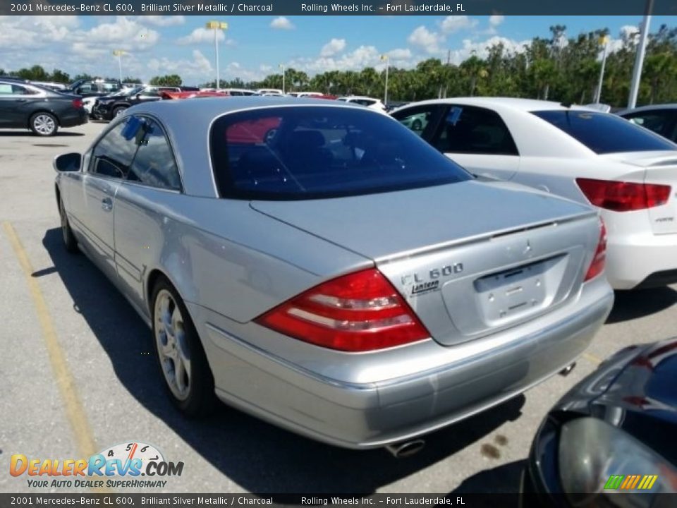 2001 Mercedes-Benz CL 600 Brilliant Silver Metallic / Charcoal Photo #4