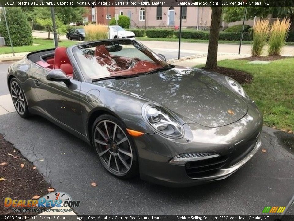 2013 Porsche 911 Carrera S Cabriolet Agate Grey Metallic / Carrera Red Natural Leather Photo #1