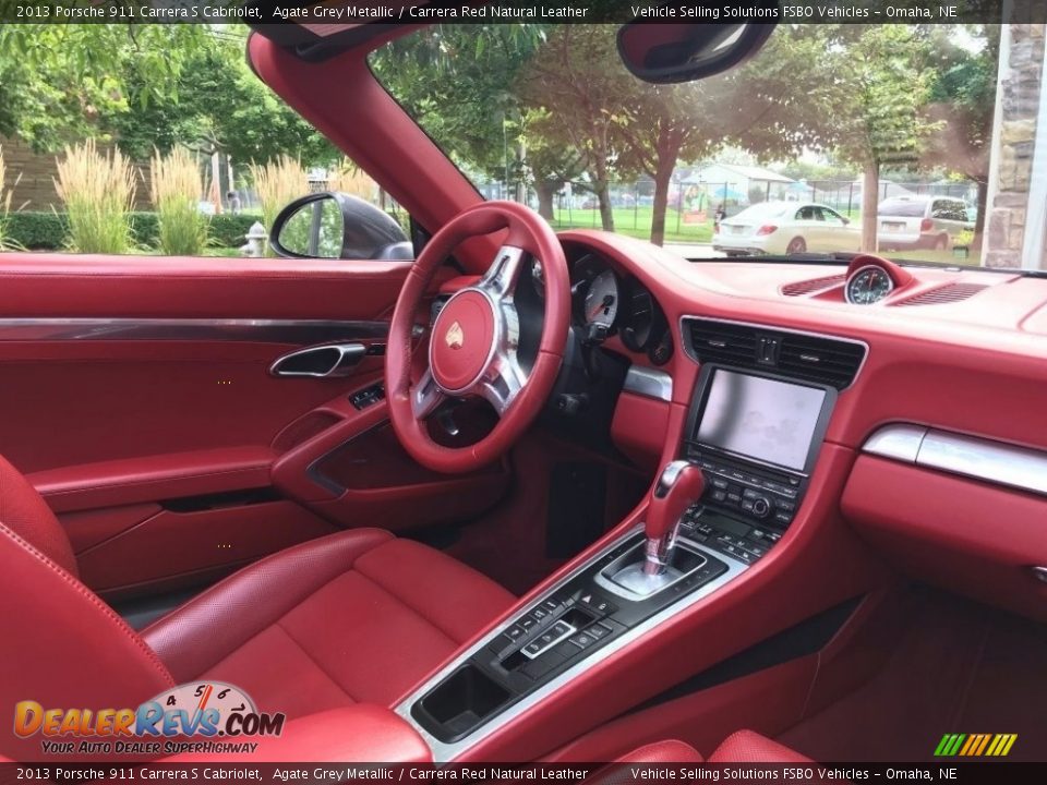 2013 Porsche 911 Carrera S Cabriolet Agate Grey Metallic / Carrera Red Natural Leather Photo #3