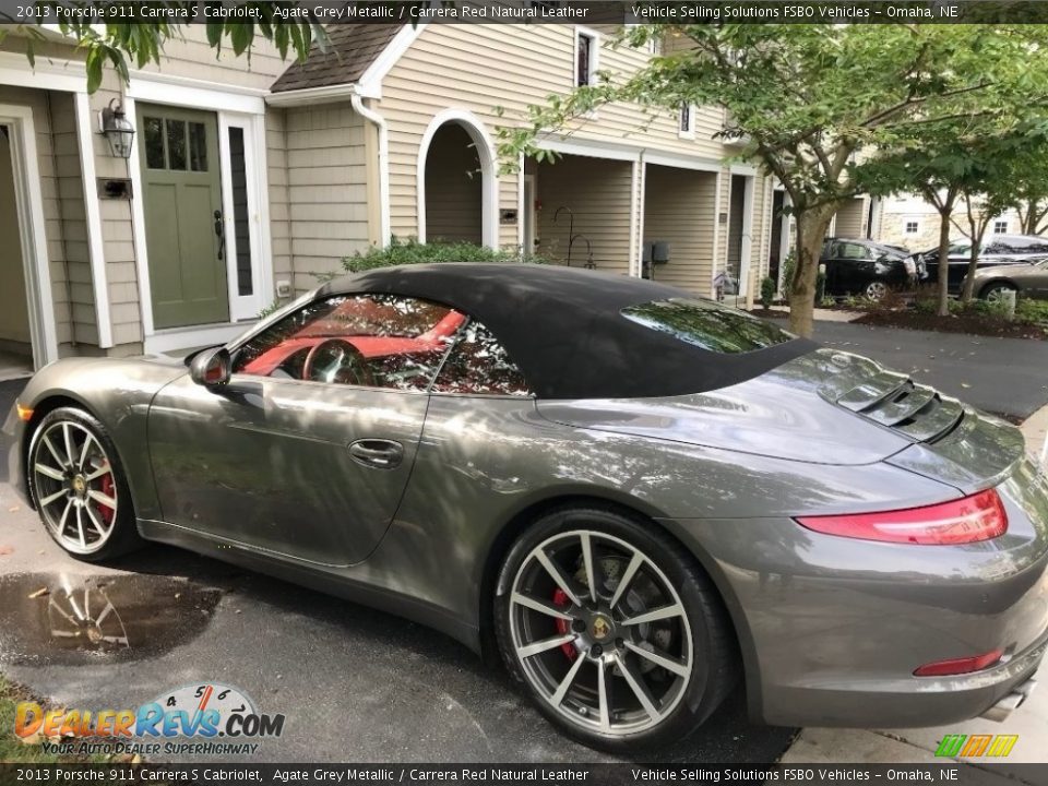 2013 Porsche 911 Carrera S Cabriolet Agate Grey Metallic / Carrera Red Natural Leather Photo #8