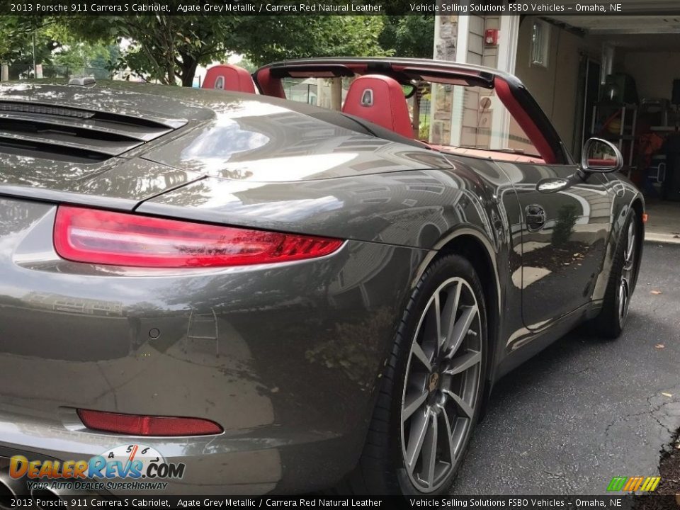 2013 Porsche 911 Carrera S Cabriolet Agate Grey Metallic / Carrera Red Natural Leather Photo #10