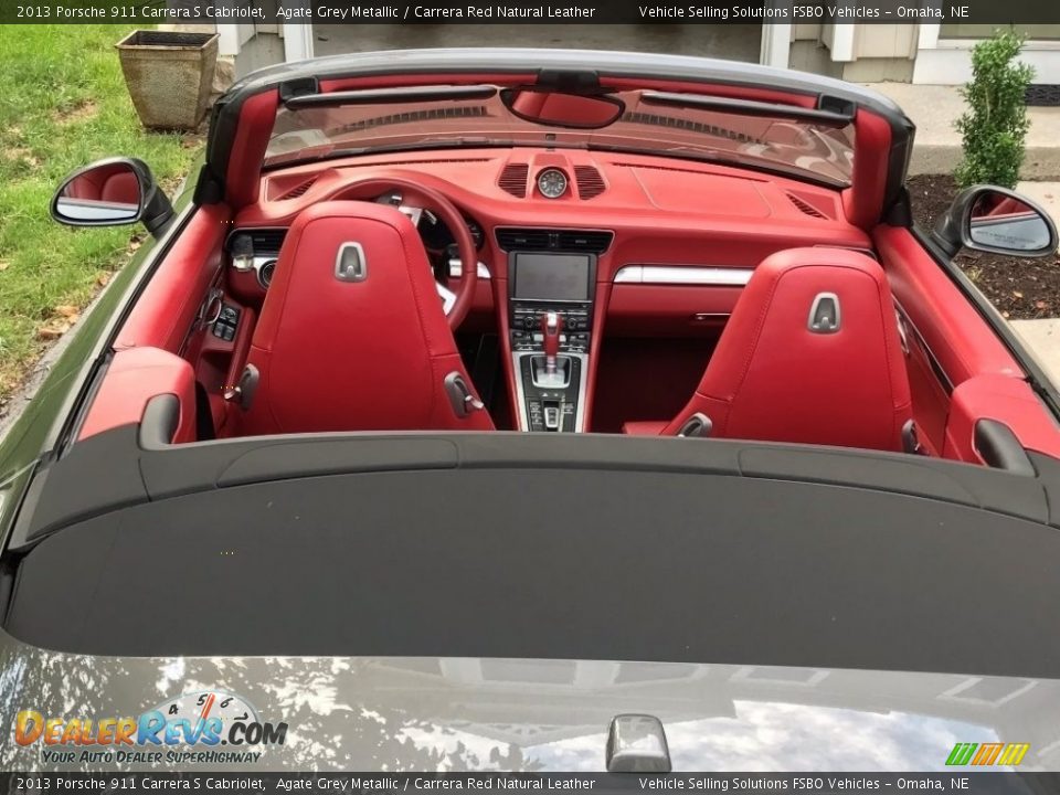 2013 Porsche 911 Carrera S Cabriolet Agate Grey Metallic / Carrera Red Natural Leather Photo #14