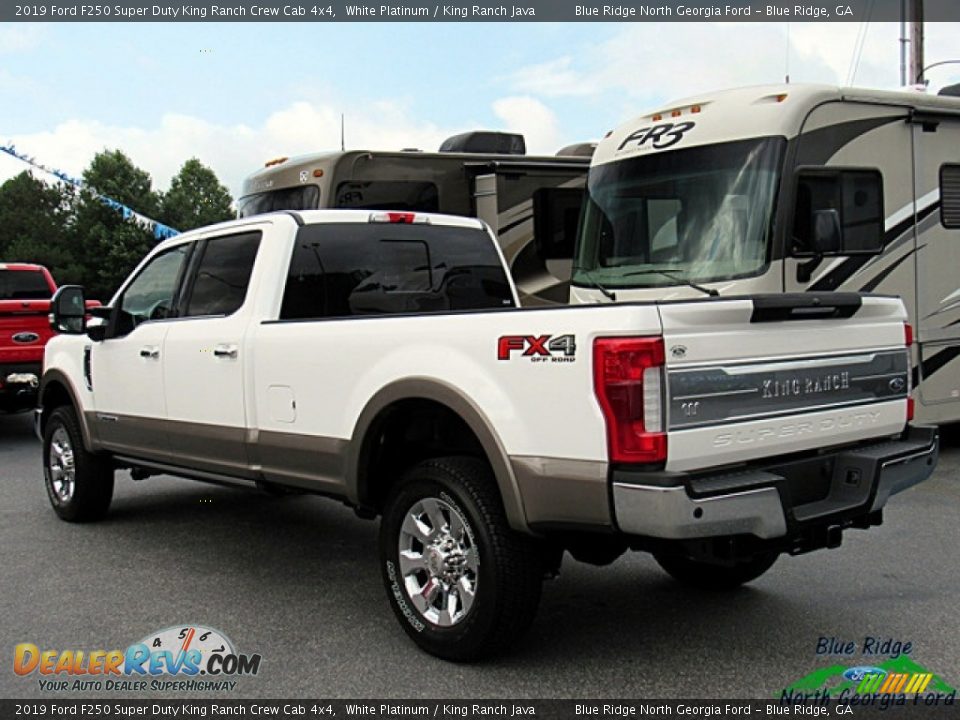 2019 Ford F250 Super Duty King Ranch Crew Cab 4x4 White Platinum / King Ranch Java Photo #3