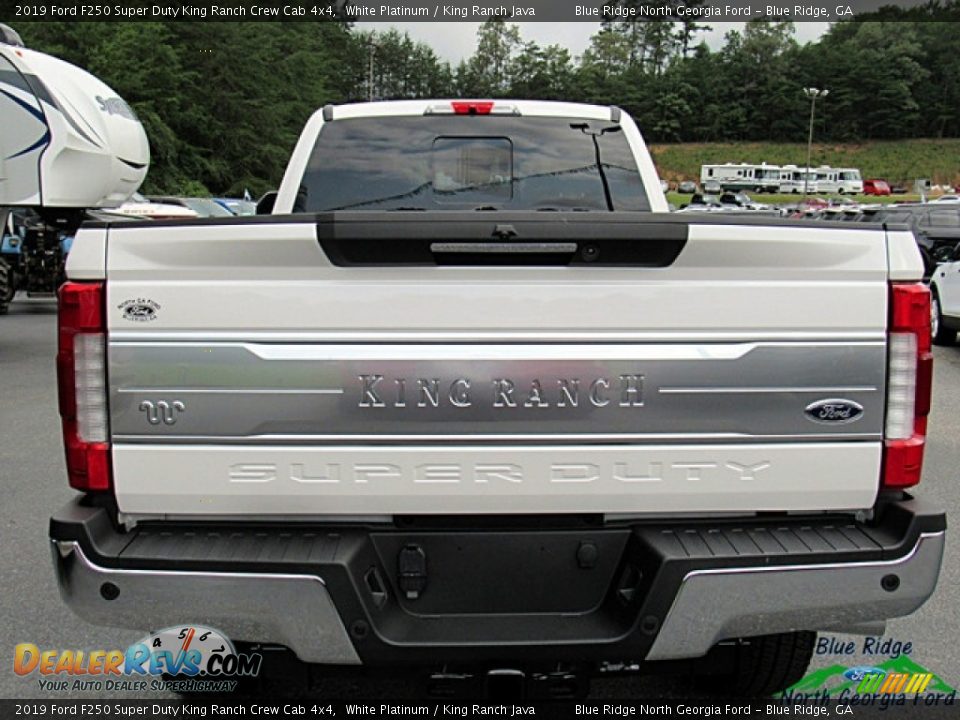 2019 Ford F250 Super Duty King Ranch Crew Cab 4x4 White Platinum / King Ranch Java Photo #4