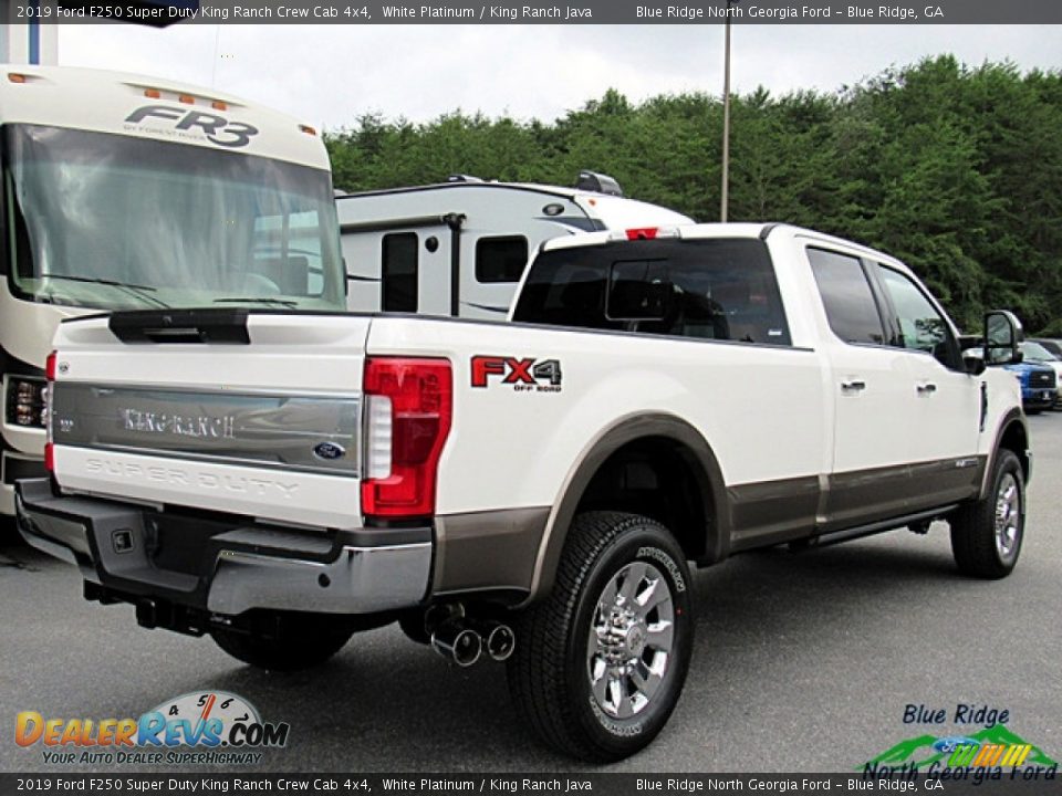 2019 Ford F250 Super Duty King Ranch Crew Cab 4x4 White Platinum / King Ranch Java Photo #5
