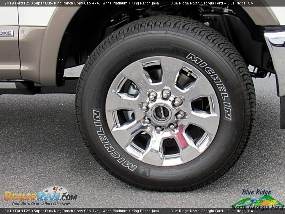 2019 Ford F250 Super Duty King Ranch Crew Cab 4x4 White Platinum / King Ranch Java Photo #9