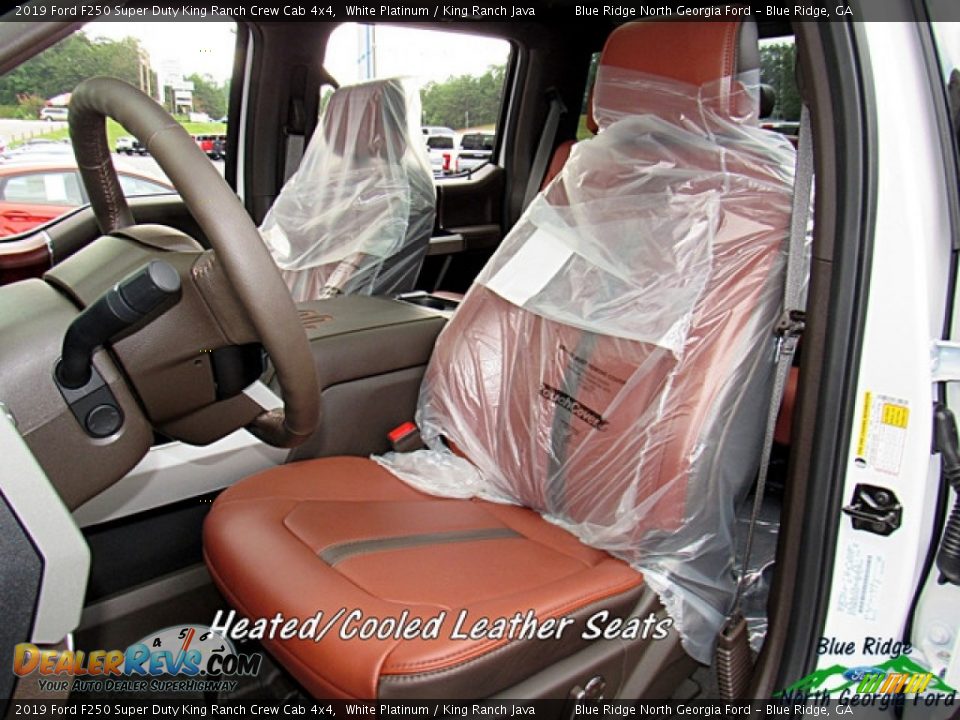 2019 Ford F250 Super Duty King Ranch Crew Cab 4x4 White Platinum / King Ranch Java Photo #10