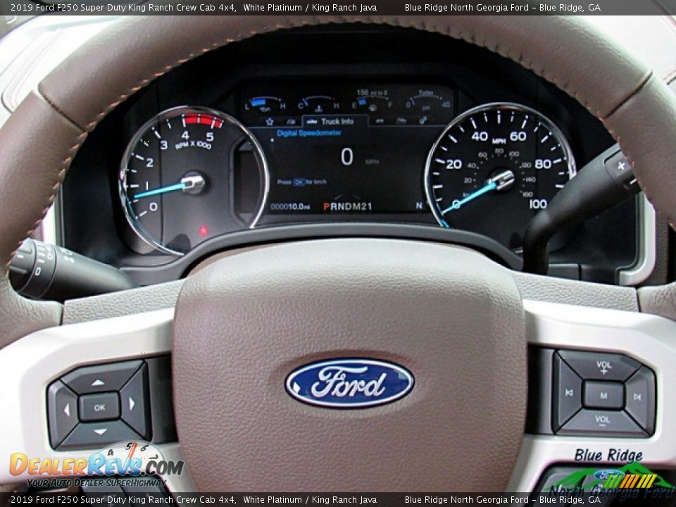 2019 Ford F250 Super Duty King Ranch Crew Cab 4x4 White Platinum / King Ranch Java Photo #13