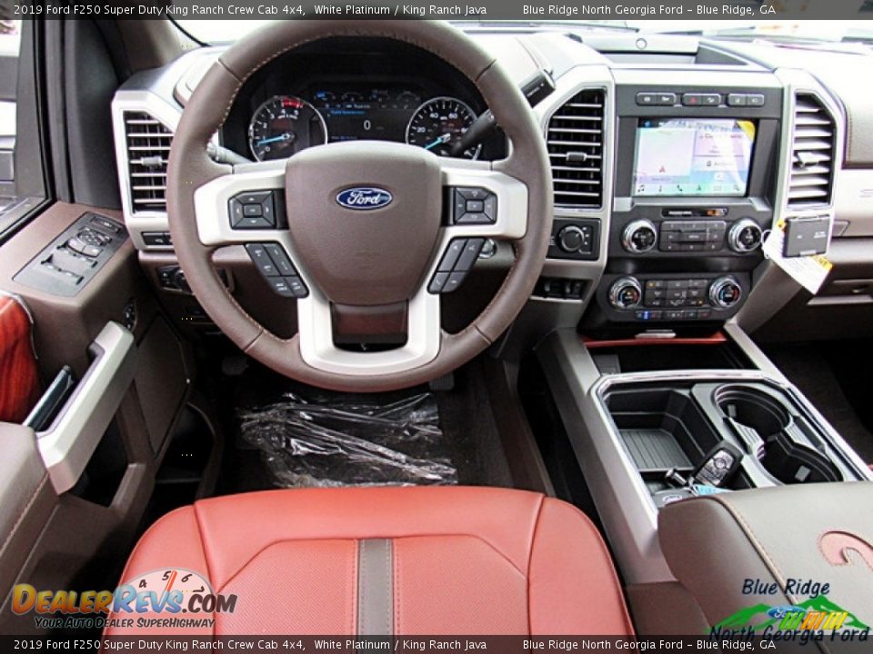 2019 Ford F250 Super Duty King Ranch Crew Cab 4x4 White Platinum / King Ranch Java Photo #30