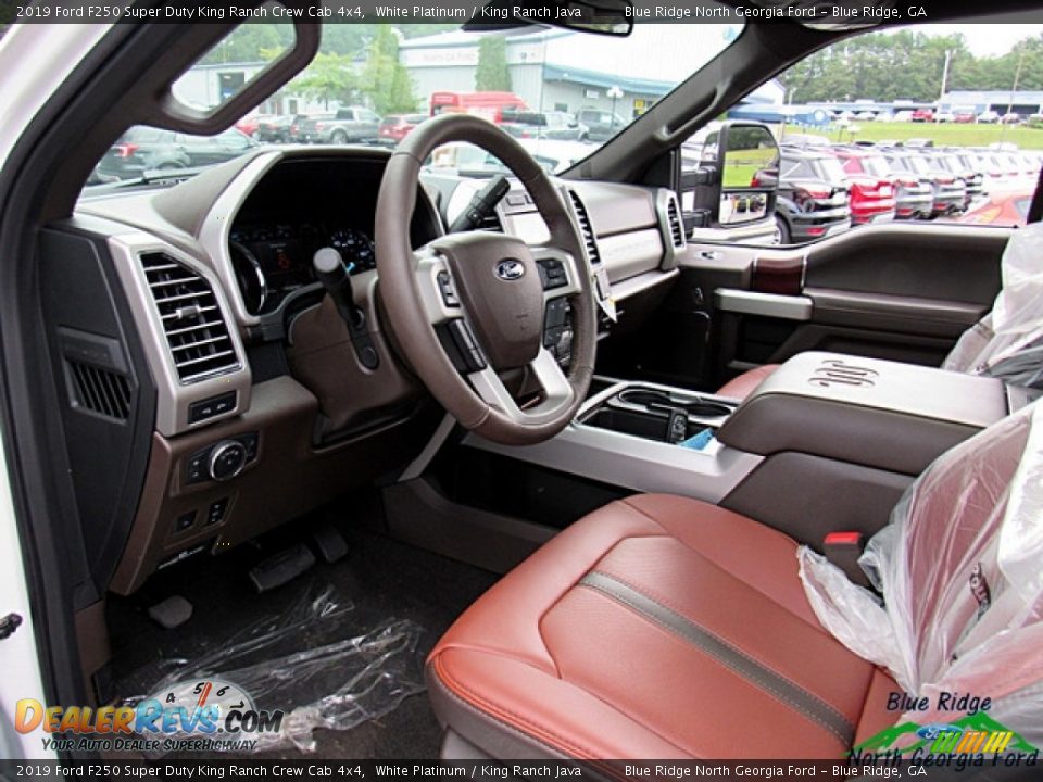 2019 Ford F250 Super Duty King Ranch Crew Cab 4x4 White Platinum / King Ranch Java Photo #34