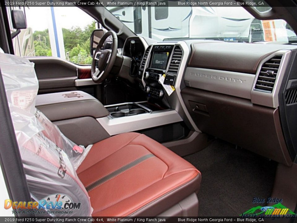 2019 Ford F250 Super Duty King Ranch Crew Cab 4x4 White Platinum / King Ranch Java Photo #35