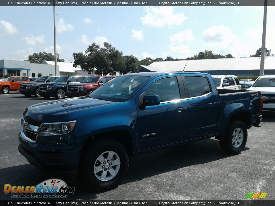 2019 Chevrolet Colorado WT Crew Cab 4x4 Pacific Blue Metallic / Jet Black/Dark Ash Photo #1