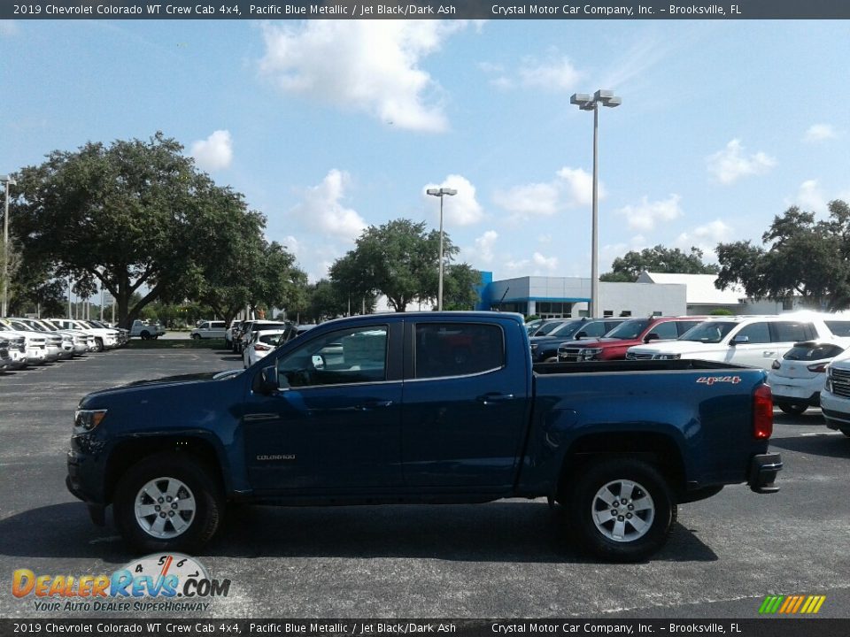 2019 Chevrolet Colorado WT Crew Cab 4x4 Pacific Blue Metallic / Jet Black/Dark Ash Photo #2