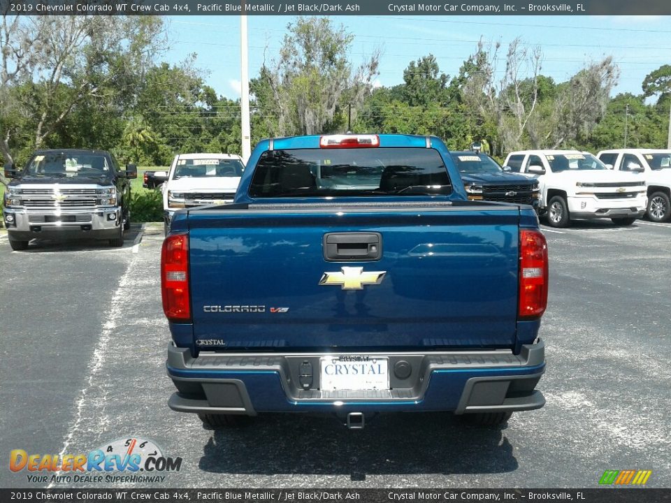 2019 Chevrolet Colorado WT Crew Cab 4x4 Pacific Blue Metallic / Jet Black/Dark Ash Photo #4