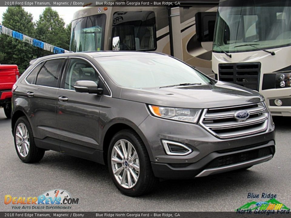 2018 Ford Edge Titanium Magnetic / Ebony Photo #7