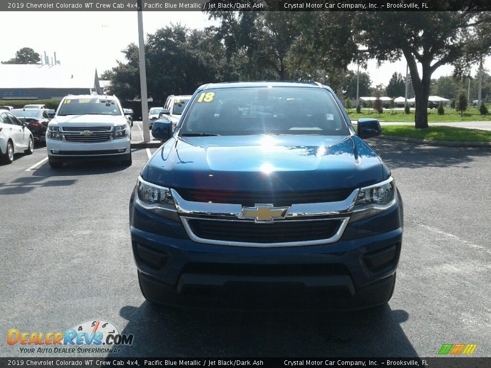 2019 Chevrolet Colorado WT Crew Cab 4x4 Pacific Blue Metallic / Jet Black/Dark Ash Photo #8