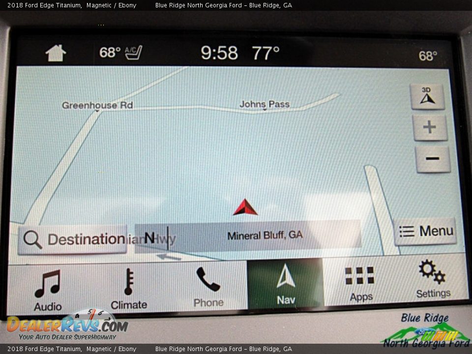 2018 Ford Edge Titanium Magnetic / Ebony Photo #17
