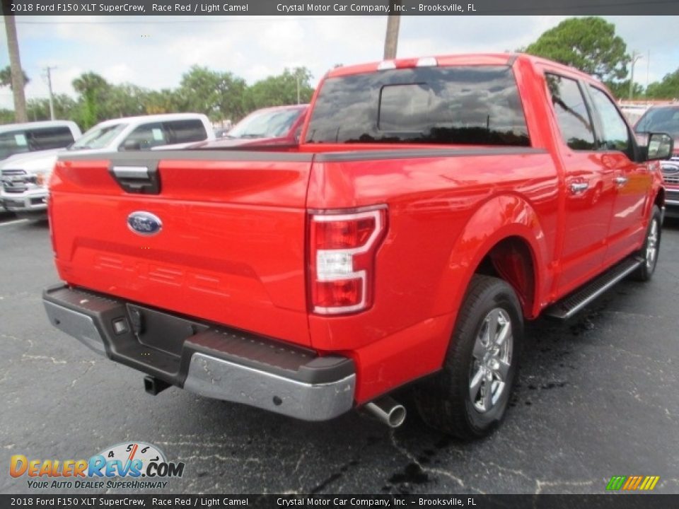 2018 Ford F150 XLT SuperCrew Race Red / Light Camel Photo #4