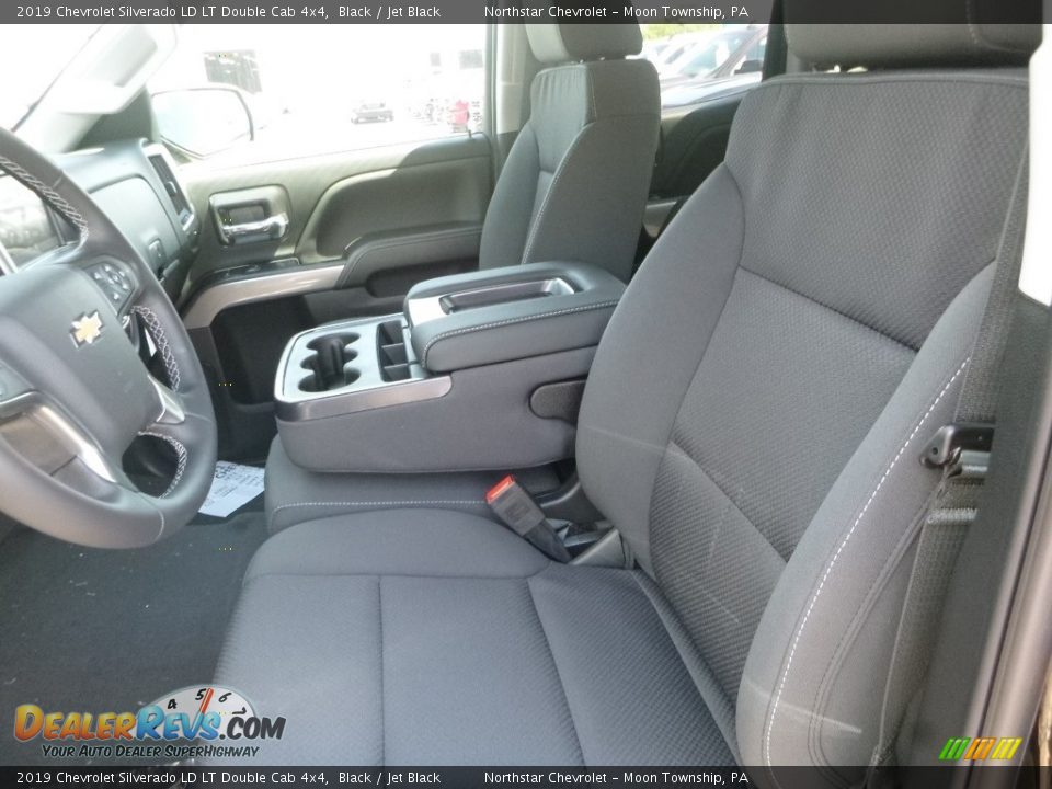 2019 Chevrolet Silverado LD LT Double Cab 4x4 Black / Jet Black Photo #15