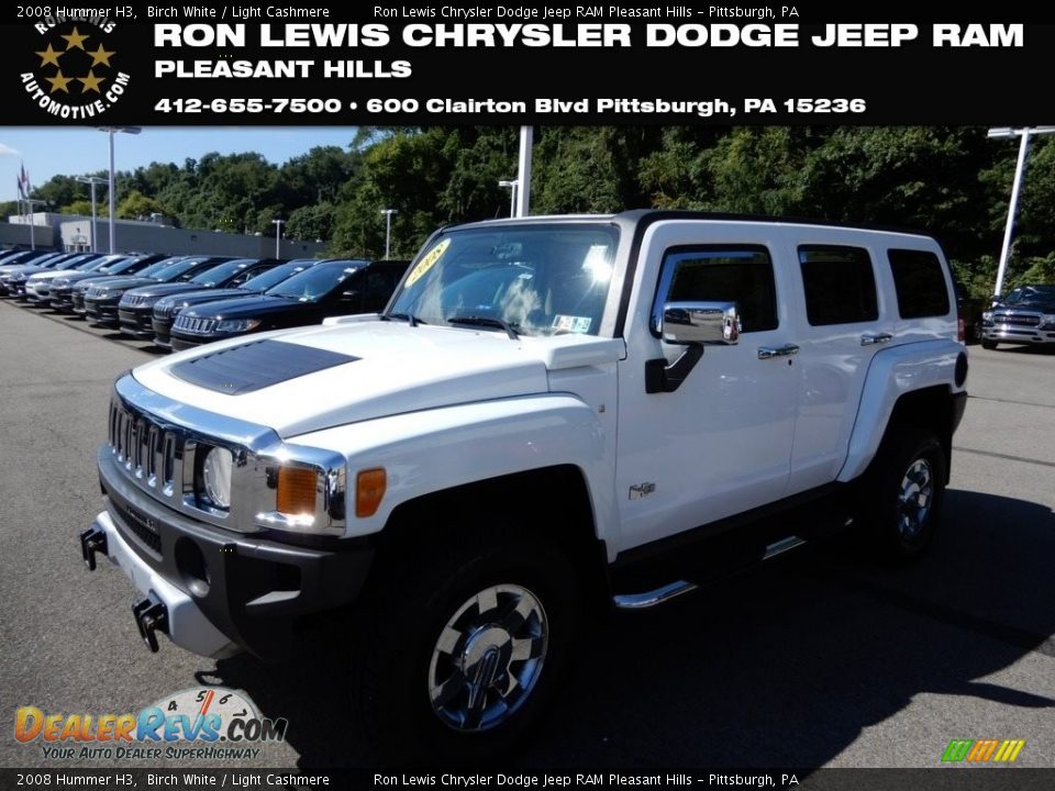2008 Hummer H3 Birch White / Light Cashmere Photo #1