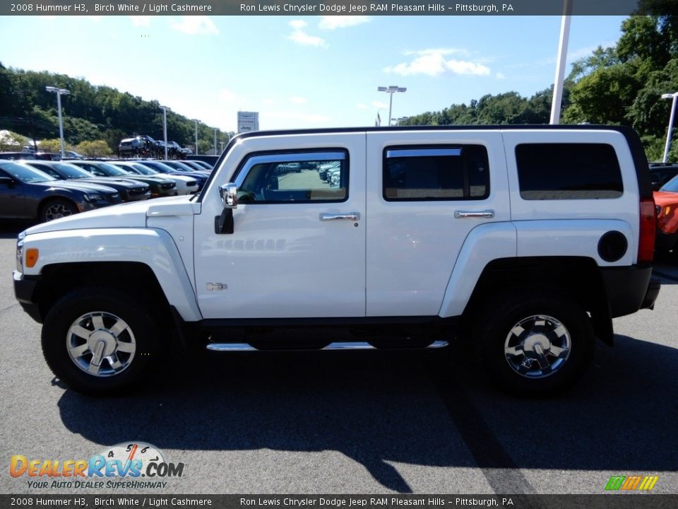 2008 Hummer H3 Birch White / Light Cashmere Photo #2