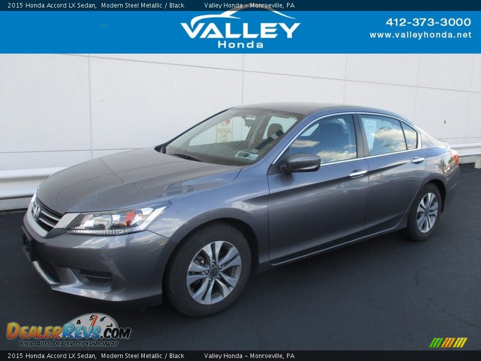 2015 Honda Accord LX Sedan Modern Steel Metallic / Black Photo #1