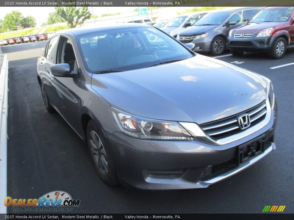 2015 Honda Accord LX Sedan Modern Steel Metallic / Black Photo #7