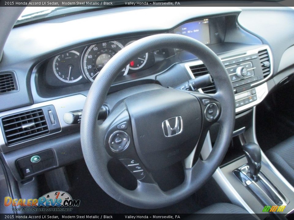 2015 Honda Accord LX Sedan Modern Steel Metallic / Black Photo #13