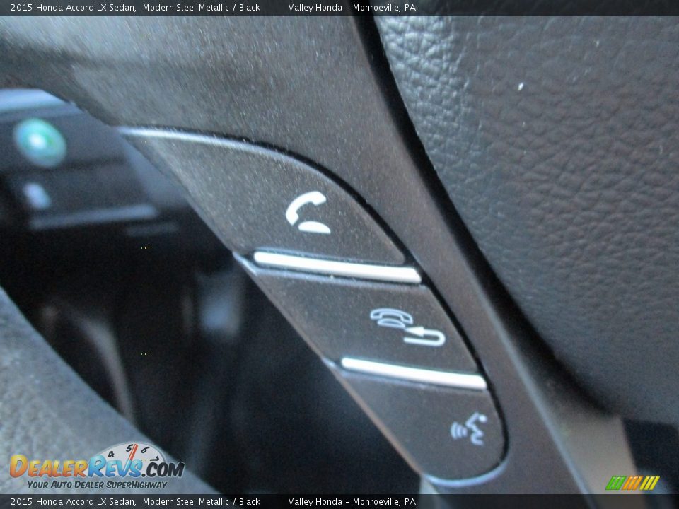 2015 Honda Accord LX Sedan Modern Steel Metallic / Black Photo #17