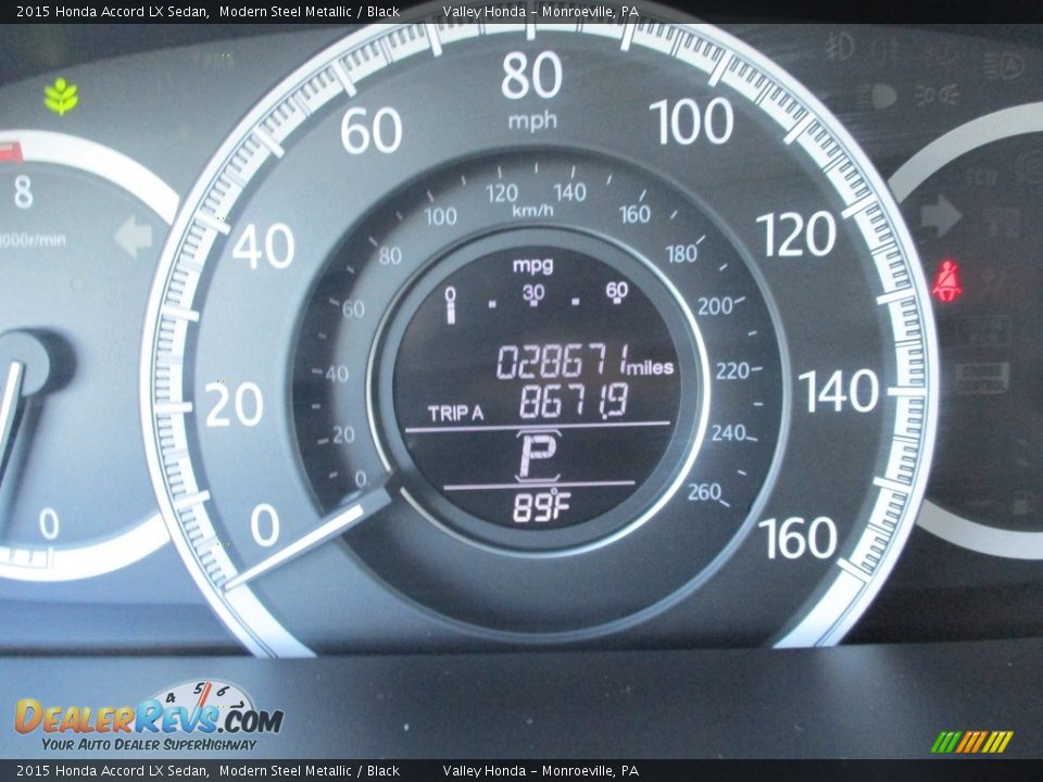 2015 Honda Accord LX Sedan Modern Steel Metallic / Black Photo #20