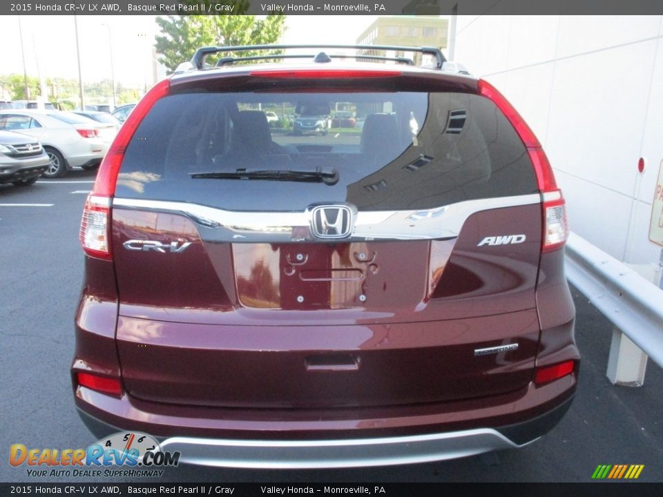 2015 Honda CR-V LX AWD Basque Red Pearl II / Gray Photo #4