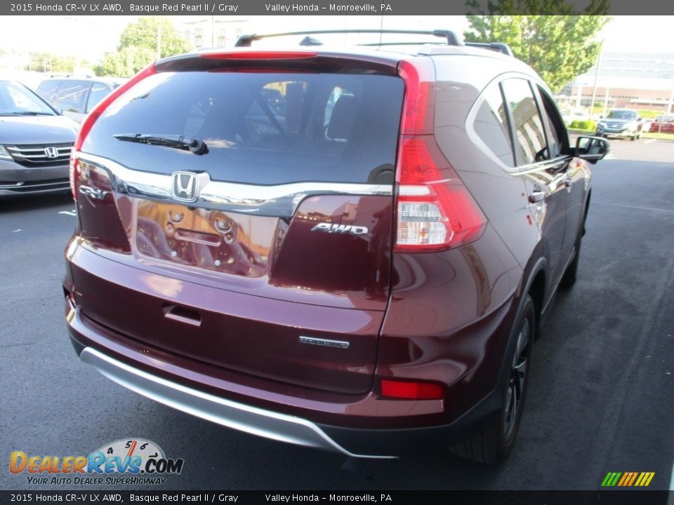 2015 Honda CR-V LX AWD Basque Red Pearl II / Gray Photo #5