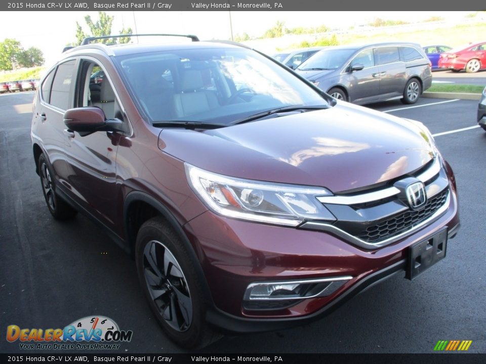 2015 Honda CR-V LX AWD Basque Red Pearl II / Gray Photo #7