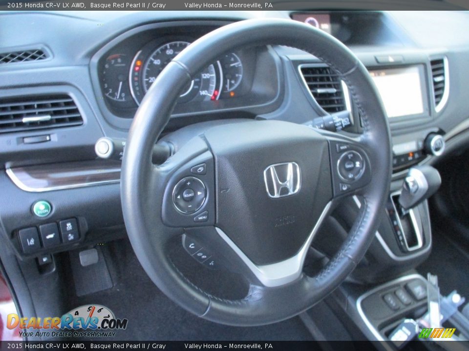 2015 Honda CR-V LX AWD Basque Red Pearl II / Gray Photo #14