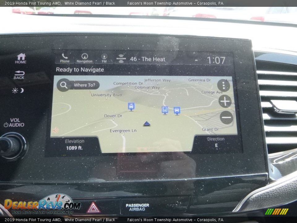 2019 Honda Pilot Touring AWD White Diamond Pearl / Black Photo #14