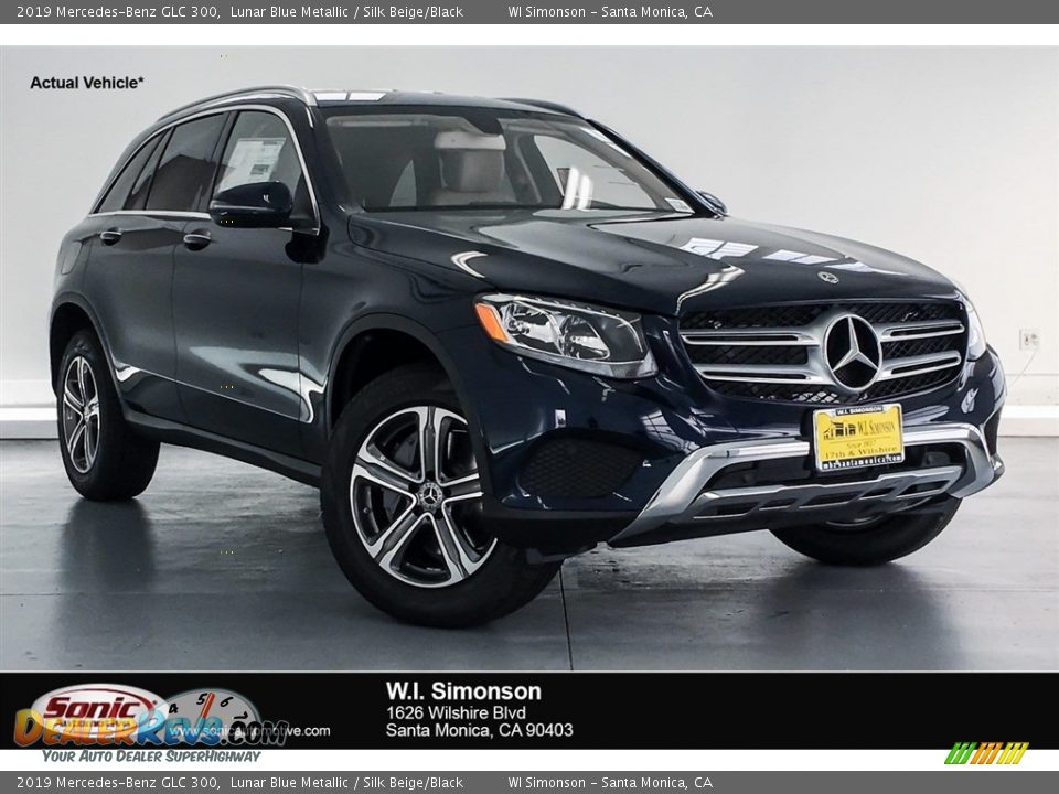 2019 Mercedes-Benz GLC 300 Lunar Blue Metallic / Silk Beige/Black Photo #1