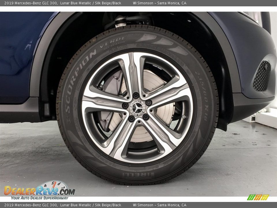 2019 Mercedes-Benz GLC 300 Lunar Blue Metallic / Silk Beige/Black Photo #9