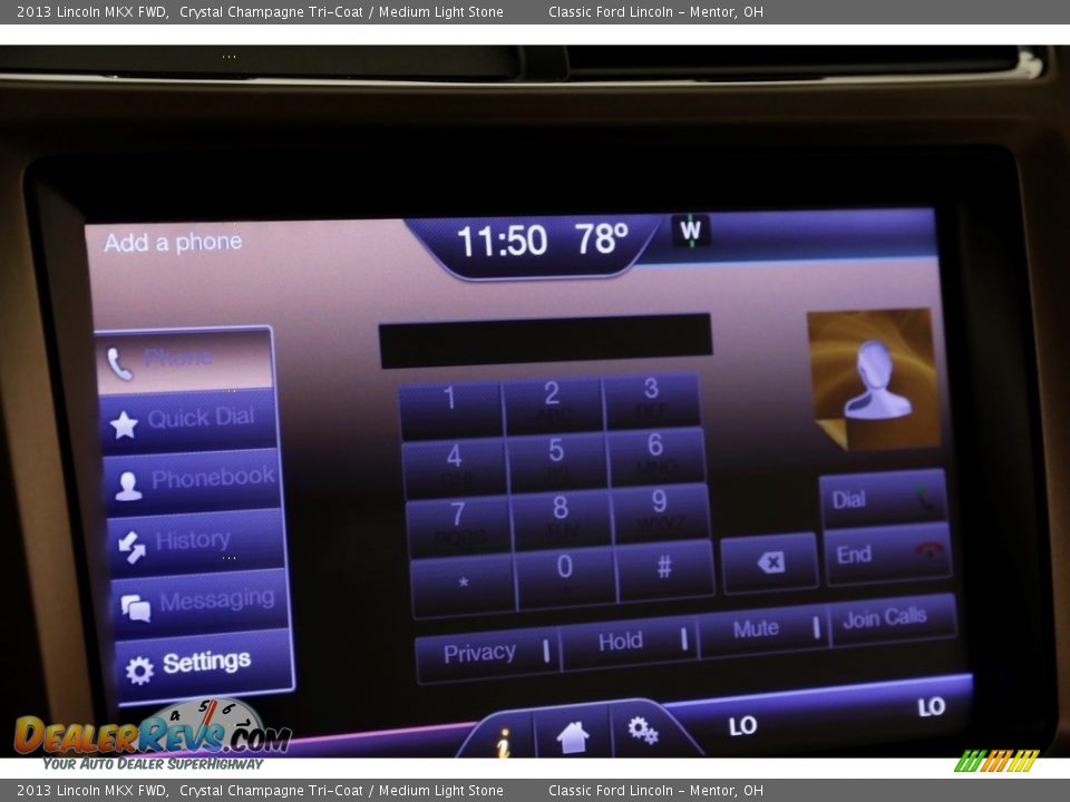 2013 Lincoln MKX FWD Crystal Champagne Tri-Coat / Medium Light Stone Photo #12