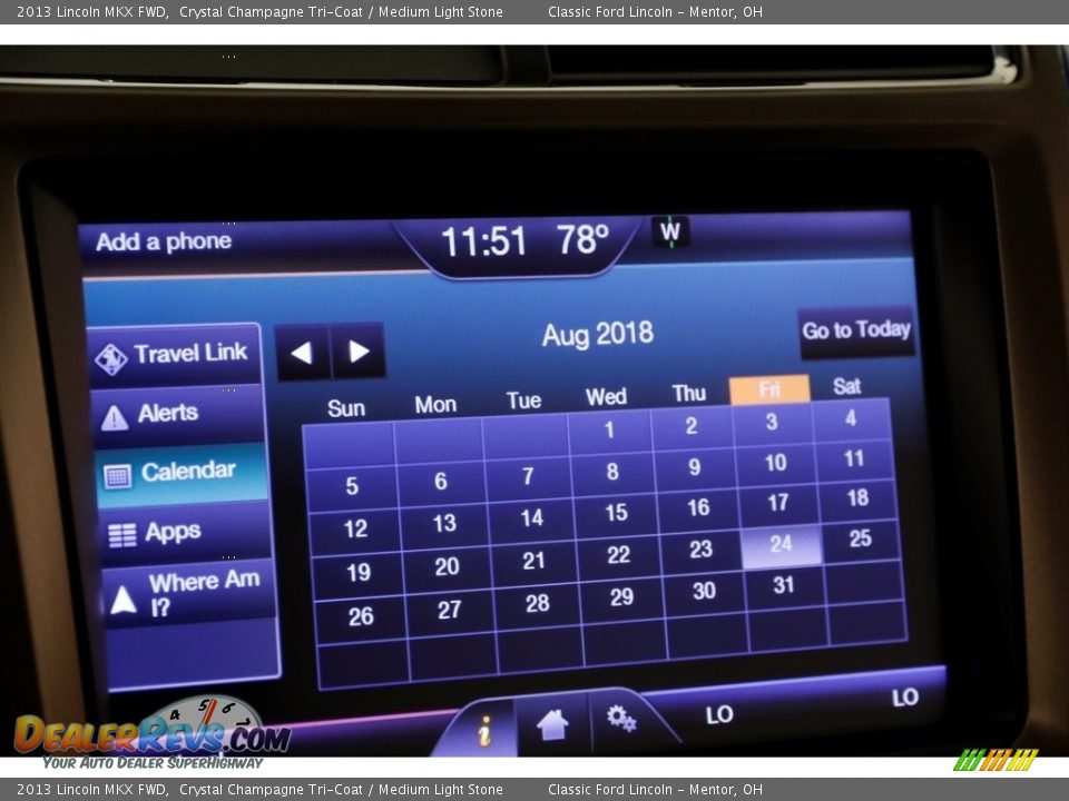 2013 Lincoln MKX FWD Crystal Champagne Tri-Coat / Medium Light Stone Photo #14